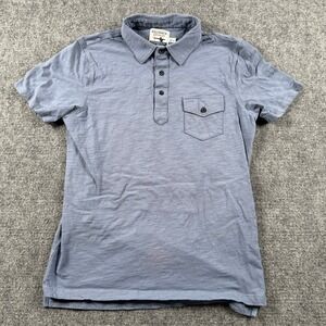 Reliance Garments Polo Shirt Mens M Blue Slub Knit Pocket Guideboat Co Casual